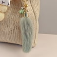 thumbnail image 2 of Adorable Animal Furry Tail Keychain Hanger Plushy Tail Unique Key Accessory For Bags Purses Keys, 2 of 6