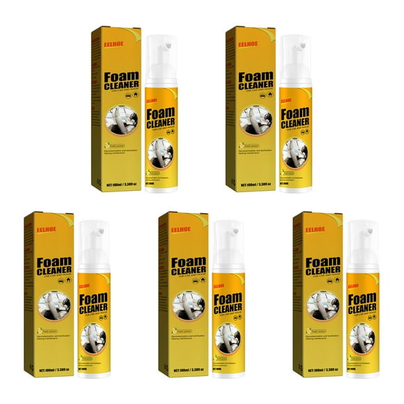 Fiudx Limpiador En Espuma En Aerosol, Limpiador Multifuncional para Interiores de Coche, Tecnología de Espuma a Base de Agua, Acabado Mate No Graso, Frescura Sin Olor, Aplicación Universal, Formato d