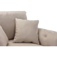 thumbnail image 5 of Classic Traditional Linen Living Room Armchair with 2 Accent Pillows, Beige, 5 of 6