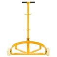 thumbnail image 4 of 55 Gallon Drum Dolly, 1200lbs capacity, with 2 fixed PU Wheels and 1 swivel wheel - Low Profile Steel Oil Drum Caddy Oil Barrel Drum Roller Hand Cart, 4 of 12
