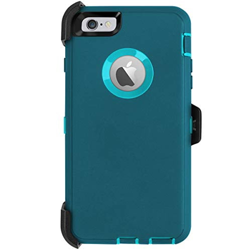 AICase Tough 4 in 1 Rugged Shockproof Cover with Built-in Screen Protector for Apple iPhone 8 Plus//7 Plus White//Light Blue+Belt Clip iPhone 8 Plus//7 Plus Case Heavy Duty Full Body