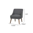 thumbnail image 6 of A&D Home Dana Linen Accent Chair, Dark Gray, 6 of 6