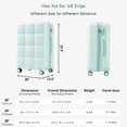 thumbnail image 5 of 3 Pieces Luggage Set, 20 inch with USB Port, Carry-on Luggage with Cup Holder, ABS Hard Shell Luggage with Spinner Wheels, Green, 5 of 9