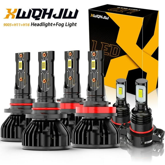 For Chevy Avalanche 2007-2013 6PCS LED Headlight Fog Light Bulbs Combo Kit