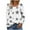 White, variant on ZQUUVOU Women's Star Print T-Shirts Long Sleeve Asymmetrical Button Collar Loose Casual Graphic Tops Streetwear White