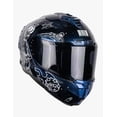 thumbnail image 2 of Casco Abatible De Moto Kov Snow Rick Galactic Azul Tornasol, 2 of 4
