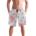 thumbnail image 4 of Dailycode Men's Quick Dry Swim Trunks Beach Shorts Casual Summer Board Shorts with Pockets, Beautiful Wildflowers, 4 of 8