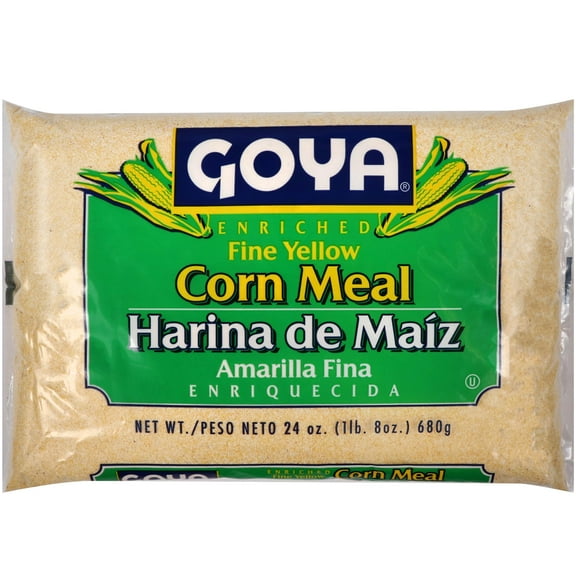Yellow Cornmeal By Goya, Gluten Free Cornmeal, Harina De Maiz, Fine Ground Corn Flour For Cornbread, Cornmeal Porridge, And More, 24Oz. Bag Packaging May Vary