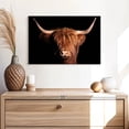 thumbnail image 7 of Elephant Stock Scottish Highland Cow Wall Art - Horizontal Canvas Wall Art - Hallway Wall Decor - Animal Canvas - Black And Brown Decor - 24" x 16", 7 of 7