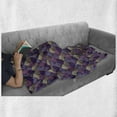 thumbnail image 6 of Colorful Soft Flannel Fleece Blanket, Abstract Braid Design in Purple and Beige Shades Intricate Curves and Lines Doodle, Cozy Plush for Indoor and Outdoor Use, 60" x 80", Multicolor, by Ambesonne, 6 of 6