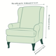 thumbnail image 3 of SHAOSZC - Funda elástica premium para sillón orejero (2 unidades), elegante funda de licra jacquard a prueba de polvo, diseño ajustado para sofá, sillón, sala de estar y oficina, ajuste perfecto., 3 of 7