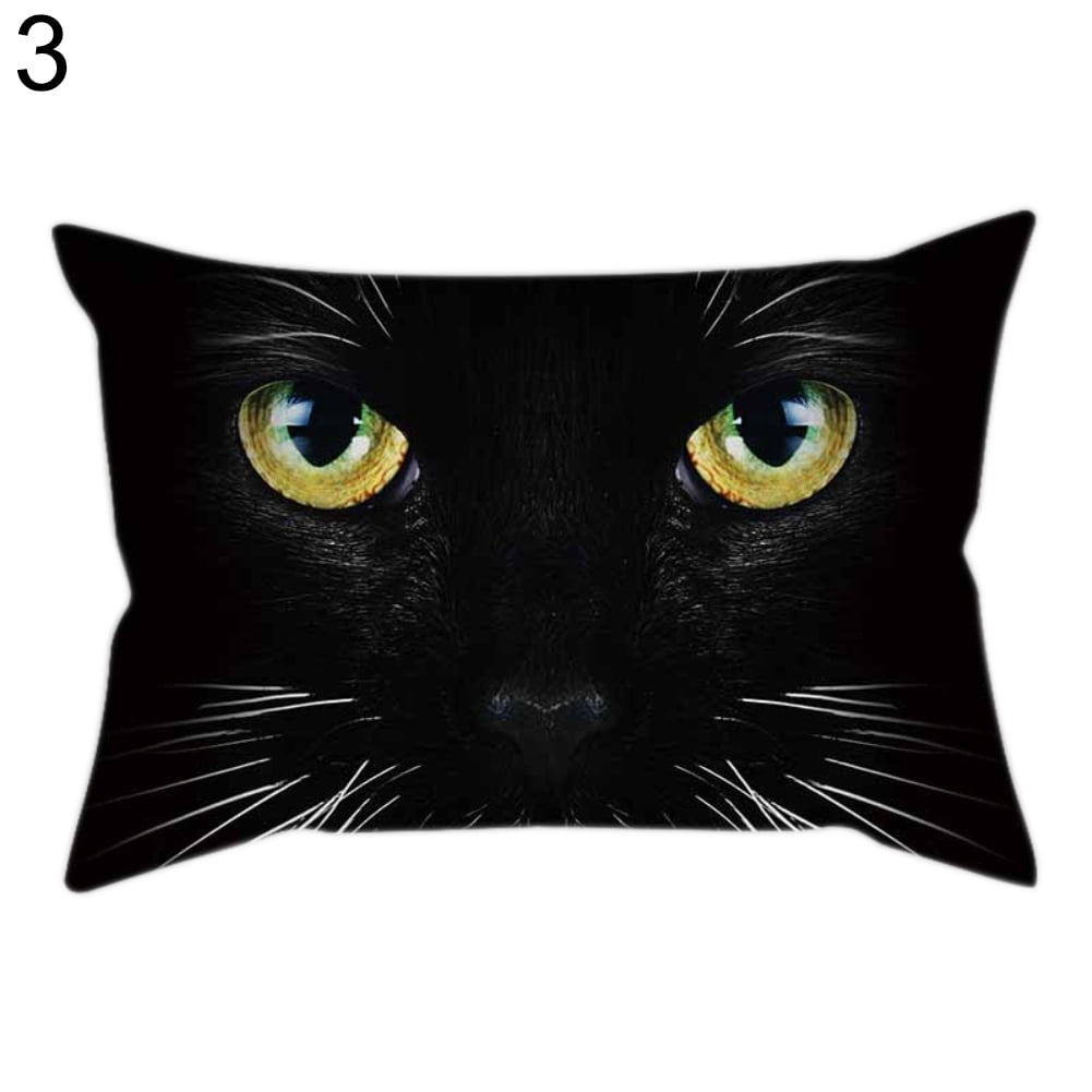 BL_ PW_ KF_ BG_ 3D Cat Eye Throw Pillow Case Sofa Home Office Decoration Cushion 