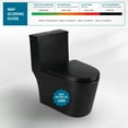 thumbnail image 2 of Casta Diva Black Toilet, Elongated One-Piece Ceramic Toilet, Dual Flush, 12'' Rough in, 2 of 11