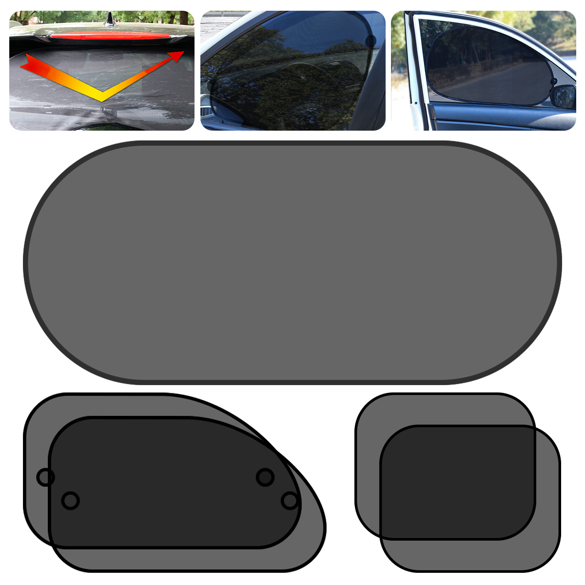 Car Window Shades,1/2/5 Pcs Car Window Shades Car Side Rear Window Sun
