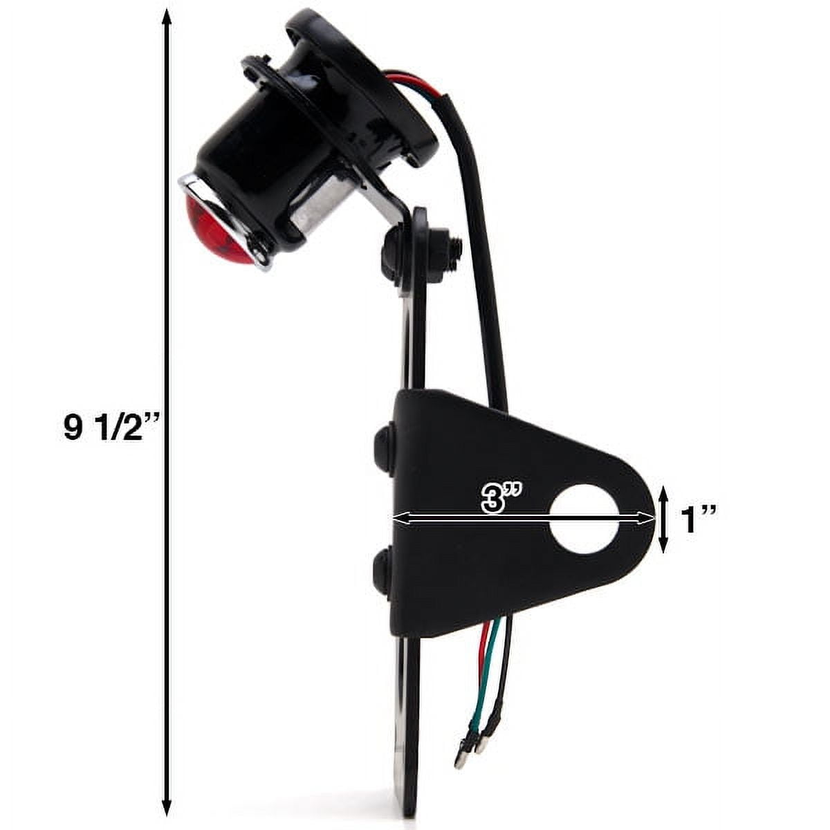 Krator Axle License Plate Holder & Tail Light - Vertical/Horizontal Mount For Harley Davidson V-Rod Night/Street - View #2