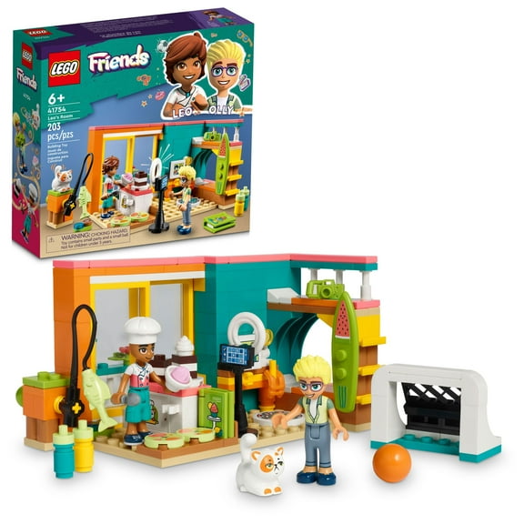 LEGO Friends Leo's Room 41754 Baking Themed Toy for Build and Play, Creative Doll House Toy with Animal Figure and 2 Mini Dolls