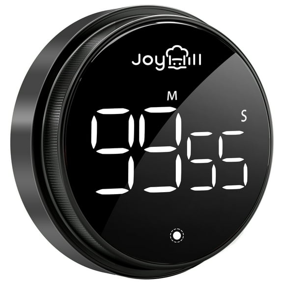 JOYHILL Digital Kitchen Timer, Magnetic Timer with Large LED Display Screen, 3 Volume Levels, Ideal for Cooking Baking Teaching Fitness, Black