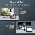 thumbnail image 2 of Monitor MDP to DP Two-way Transmission HDTV Mini DP to DP Cable Conversion Cord 8K@60Hz 4K@144Hz DisplayPort 1.4 MINI DP TO DP ADAPTER, 2 of 8