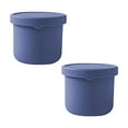 thumbnail image 1 of Oleegame 2PC Produce Storage Leak Proof Heat Silicone Lunch Box With Lid Fruit & Vegetable Refrigerator Fresh Keeping Box Portable Thermal Insulation Food Container For Students And Workers, 1 of 4