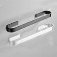 thumbnail image 1 of Fiudx Toallero de Pared, Aluminio Espacial, Diseño Elegante para Baño y Cocina, Fácil Instalación, Zapatero Multifunción, Colgador de Toallas y Trapos de Cocina, Negro/Plateado, 43 Cm, 1 of 7