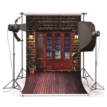 Fond Studio Photography Backdrops Prop Outdoor Brick Wall Red Door Vinyl Photo Backgrounds for Photo Studio for Wedding Children