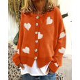 thumbnail image 1 of Suéter de punto de un solo pecho para mujer, cárdigan de mujer, otoño e invierno, estilo europeo y americano, 1 of 6