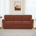thumbnail image 2 of Subrtex Sofa Slipcover Sets 7 Pieces Stretch Couch Cover Backrest Cushion Covers (Sofa, Brick), 2 of 7