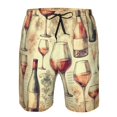 thumbnail image 3 of Honeii Shorts Décontractés pour Hommes avec Imprimé Vin et Cordon de Serrage, Maillots de Bain Séchage Rapide Shorts de Plage-Grand, 3 of 6