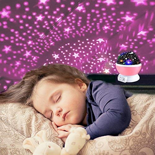 DIMY Best Top Popular Toys for 2-10 Year Old Boys Girls LETS GO Multicolor Projector Star Night Lights for Kids Fun Party Favor Popular Hot Birthday Gifts for 2-10 Year Old Girls Boys White DMUSS1 