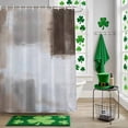 thumbnail image 5 of Abstract Brown White Checkered Shower Curtain Set with Hooks, Modern Watercolor Art Waterproof Fabric Bathroom Curtains Decor Home Accessories,72 X 72 Inch Long, 5 of 9