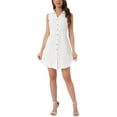 thumbnail image 1 of INSPIRE CHIC Vestido de Camisa de Jean sin Mangas con Cuello y Cintura Ajustable M Blanco, 1 of 6