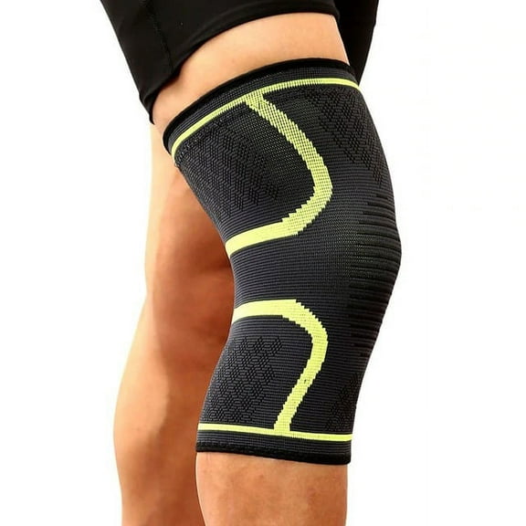 Compression Knee Brace for Men & Women – Knee Support Sleeve for Running, Workout & Sports – Relief for Knee Pain, Meniscus Tear, ACL & Arthritis – Black/Green, XL