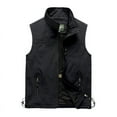 thumbnail image 1 of Chaleco informal holgado con cuello alto para hombre, chaqueta de viaje de talla grande, 1 of 4
