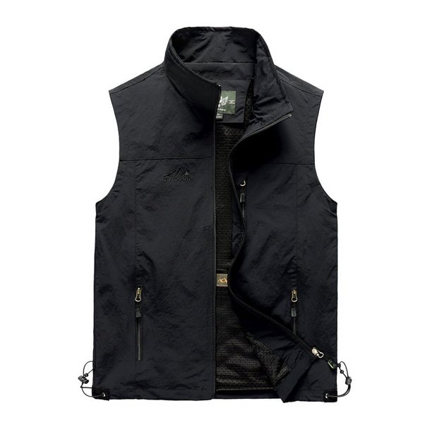 Llegada de primavera, chaleco fino para hombre, chaqueta, fotografía de pesca al aire libre