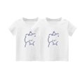 thumbnail image 2 of YYYTop Shirts for Toddler Cute Top 2 Piece Kids Girls/Boys Short Sleeve T-Shirt 1-14years Soft Cotton Basic Tshirt Solid Summer Outfits Tee Undershirt On Clearance, 2 of 3