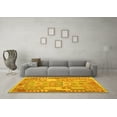 thumbnail image 3 of Ahgly Company Indoor Round Abstract Yellow Contemporary Area Rugs, 8' Round, 3 of 4
