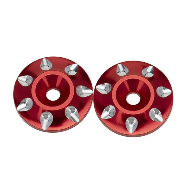 2 Pieces RC Car Gasket Sturdy Useful Helpful Tail Practical Tail Protection Spacer Useful Creative Tail Gaskets Replacement for 1/10 Off-road Car red