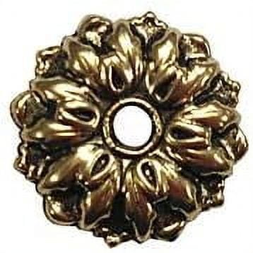 CRL 1" Antique Floral Metal Mirror Rosettes - Pack Of 8 Rosettes, Washers And Vinyl Sleeves