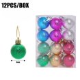thumbnail image 3 of Juego de 12/60 minibolas navideñas de 3 cm para colgar en el árbol de Navidad, adornos de bolas de colores para fiestas en casa y Año Nuevo, 3 of 5
