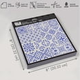 thumbnail image 4 of Paquete De 24 Azulejos De Papel Tapiz De 8 X 8 "Para Protector Contra Salpicaduras De Cocina. Despegue Y Pegue El Protector Contra Salpicaduras En Un Diseño De Mosaico De Piedra Pintada De Azul. Placa, 4 of 5
