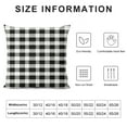 thumbnail image 5 of Autua Black &amp; White Pillowcase, Plaid Buffalo Plaid Trim Throwing Pillowcase Outdoor Farmhouse Modern Cushion Set Bedroom Home Sofa Decoration 18x18in, 5 of 5