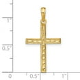 thumbnail image 3 of Diamond2Deal 14k Yellow Gold Reversible FAITH HOPE Cross Pendant for Women (L- 1.23 inch, W- 0.67 inch), 3 of 6