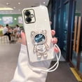 thumbnail image 3 of Quicksand Astronaut Bracket Phone Case For Xiaomi Redmi Note 13 Pro 4G 5G 13C Mi 13 Lite 13T Soft Silicone Plating Back Cover, 3 of 4