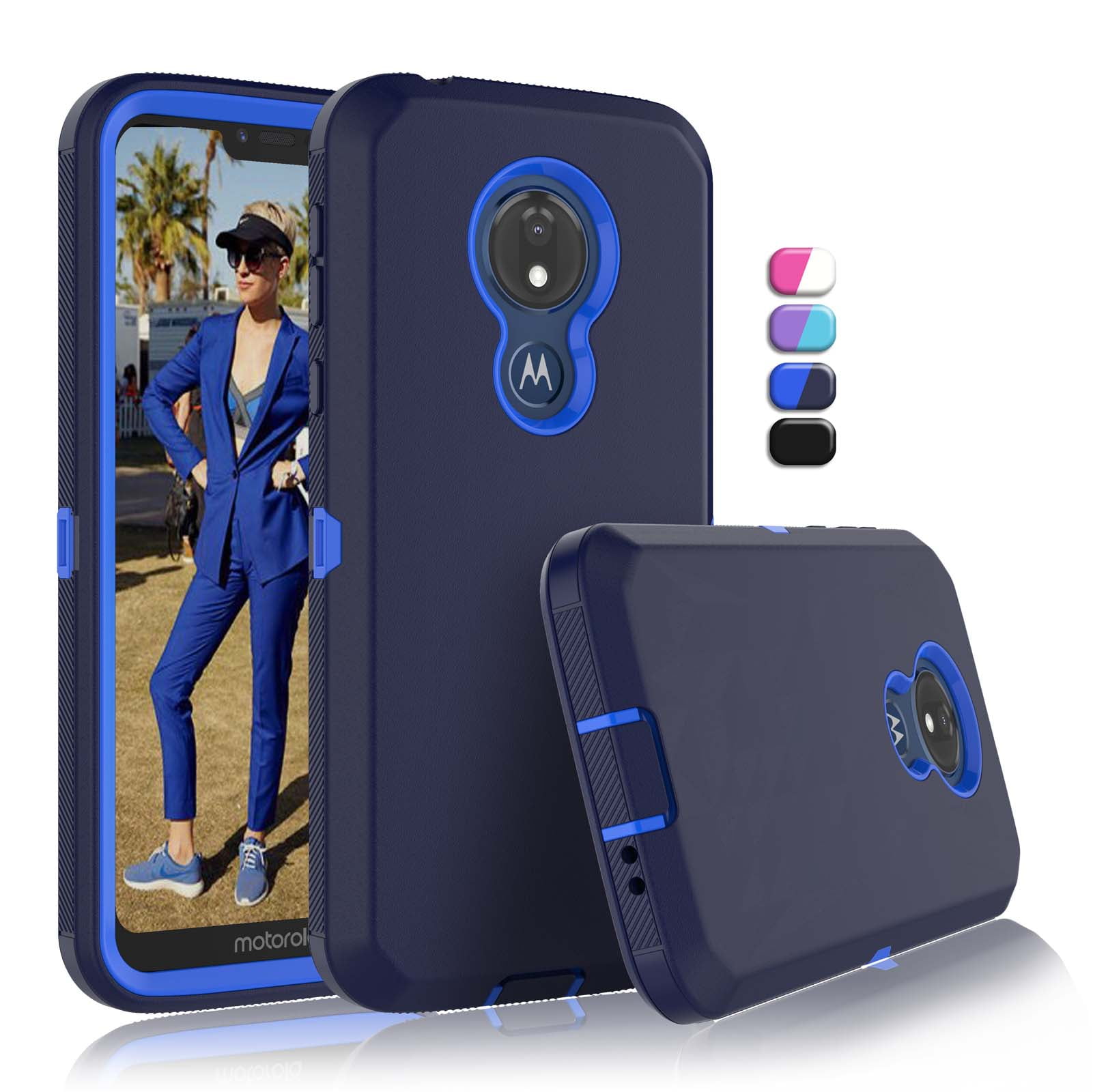 For Moto G7 Power Cases Sturdy Phone Case For G7 Supra G7 Optimo Maxx Tekcoo Full Body