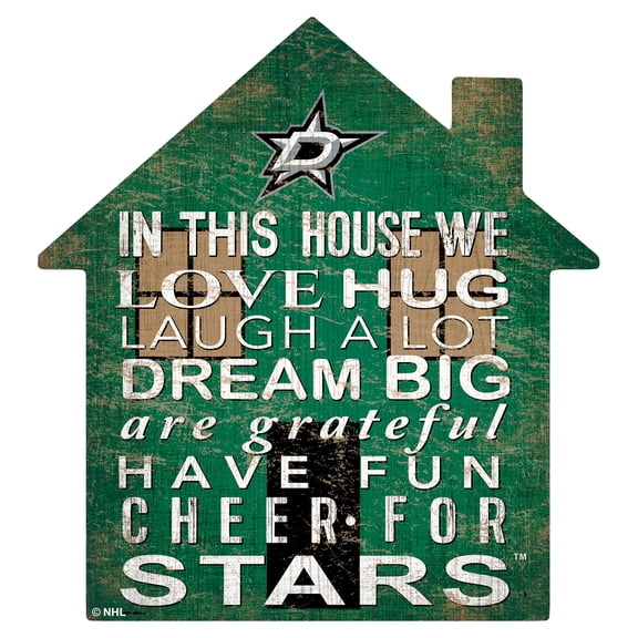 Dallas Stars 12'' Team House Sign