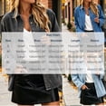 thumbnail image 4 of Tqcoqu Womens Lapel Collar Denim Shirt Jacket, Oversized Loose Fit Long Sleeve Shacket with Pockets, 2026 Fall Trendy Denim Clothes, 4 of 10
