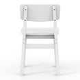 thumbnail image 3 of WestinTrends Tiny Terraces Outdoor HDPE Kids Modern Plastic Toddler Dining Chairs (Set of Two), White, 3 of 15