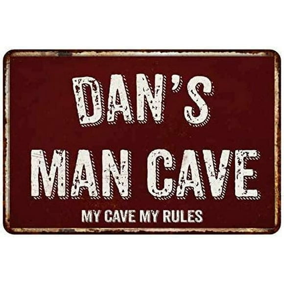 Mancave Decor Accessories Stuff Signs Vinrage Retro Rustic Tin Wall Art Name Home Beer Dads Shed Fathers Pub Bar Size: 8 x 12 Inches