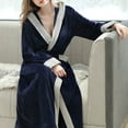 thumbnail image 2 of Winter Plus Long Women's Velvet Robe Flannel Pajamas Thick, 2 of 5