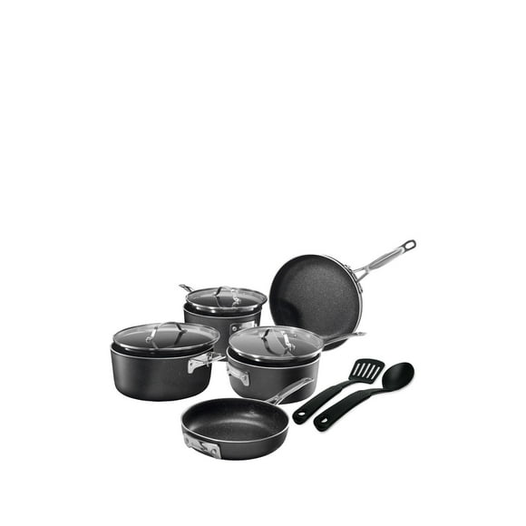 Sartén apilable de 8' Granite Stone Juego de Utensilios de Cocina Apilables Stackmaster 10pza